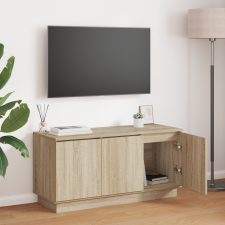 vidaXL TV szekrény Sonoma tölgy 100x38x49 cm Mérnöki fa bútor