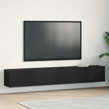 vidaXL TV szekrénykék 2 db Fekete tölgy 100x30x30 cm Műanyag bútor