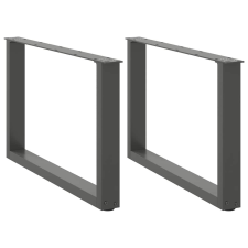 vidaXL U-alakú Dohányzóasztal Láb - Acél - 70x43 cm bútor