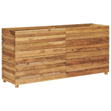 vidaXL újrahasznosított tíkfa és acél magaságyás 150 x 40 x 72 cm  (47429) kerti tárolás