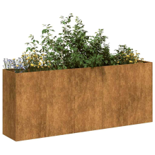 vidaXL ültető rozsdás 200x40x80 cm időjárásálló acélból kerti tárolás