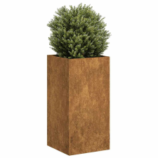 vidaXL ültető rozsdás 40x40x80 cm időjárásálló acélból kerti tárolás