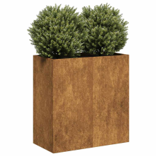 vidaXL ültető rozsdás 80x40x80 cm időjárásálló acélból kerti tárolás