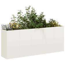 vidaXL ültetvény fehér 200x40x80 cm Hidegen hengerelt acélból kerti tárolás