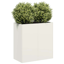vidaXL ültetvény Fehér 80x40x80 cm Hidegen hengerelt acélból kerti tárolás
