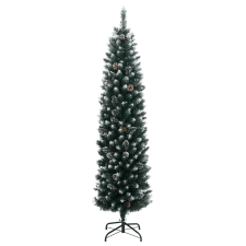 vidaXL vékony műkarácsonyfa 300 LED-del 210 cm (3315781) műfenyő