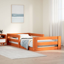vidaXL viaszbarna tömör fenyő ágykeret matrac nélkül 80x200 cm ágy és ágykellék