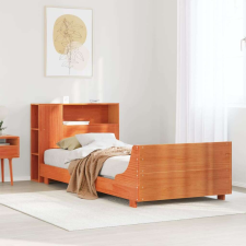vidaXL viaszbarna tömör fenyőfa ágy matrac nélkül 100 x 200 cm ágy és ágykellék