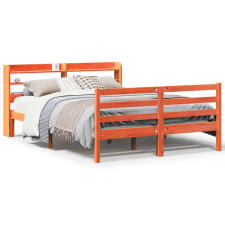 vidaXL viaszbarna tömör fenyőfa ágy matrac nélkül 120 x 190 cm ágy és ágykellék