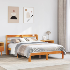 vidaXL viaszbarna tömör fenyőfa ágy matrac nélkül 120 x 190 cm ágy és ágykellék