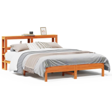 vidaXL viaszbarna tömör fenyőfa ágy matrac nélkül 135 x 190 cm ágy és ágykellék