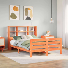 vidaXL viaszbarna tömör fenyőfa ágy matrac nélkül 135 x 190 cm ágy és ágykellék