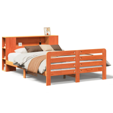 vidaXL viaszbarna tömör fenyőfa ágy matrac nélkül 135 x 190 cm (3309898) ágy és ágykellék