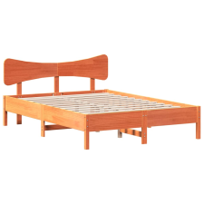 vidaXL viaszbarna tömör fenyőfa ágy matrac nélkül 135 x 190 cm (3328249) ágy és ágykellék