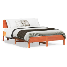 vidaXL viaszbarna tömör fenyőfa ágy matrac nélkül 140 x 190 cm ágy és ágykellék