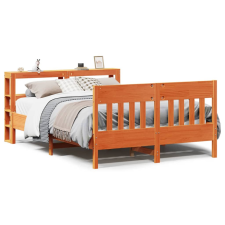 vidaXL viaszbarna tömör fenyőfa ágy matrac nélkül 140 x 200 cm ágy és ágykellék