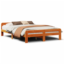 vidaXL viaszbarna tömör fenyőfa ágy matrac nélkül 140 x 200 cm (855474) ágy és ágykellék