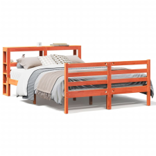 vidaXL viaszbarna tömör fenyőfa ágy matrac nélkül 150 x 200 cm ágy és ágykellék