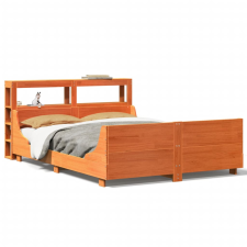 vidaXL viaszbarna tömör fenyőfa ágy matrac nélkül 160 x 200 cm (3306455) ágy és ágykellék