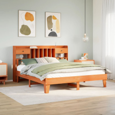 vidaXL viaszbarna tömör fenyőfa ágy matrac nélkül 180 x 200 cm ágy és ágykellék