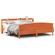vidaXL viaszbarna tömör fenyőfa ágy matrac nélkül 180 x 200 cm (3306959) ágy és ágykellék
