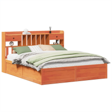 vidaXL viaszbarna tömör fenyőfa ágy matrac nélkül 180 x 200 cm (3323487) ágy és ágykellék