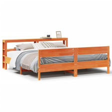 vidaXL viaszbarna tömör fenyőfa ágy matrac nélkül 200 x 200 cm ágy és ágykellék