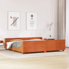 vidaXL viaszbarna tömör fenyőfa ágy matrac nélkül 200 x 200 cm ágy és ágykellék