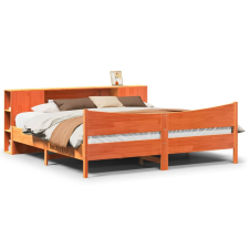 vidaXL viaszbarna tömör fenyőfa ágy matrac nélkül 200 x 200 cm (3323289) ágy és ágykellék