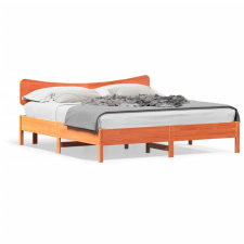 vidaXL viaszbarna tömör fenyőfa ágy matrac nélkül 200 x 200 cm (3328222) ágy és ágykellék