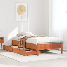 vidaXL viaszbarna tömör fenyőfa ágy matrac nélkül 75 x 190 cm ágy és ágykellék