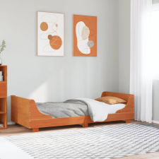 vidaXL viaszbarna tömör fenyőfa ágy matrac nélkül 75 x 190 cm ágy és ágykellék