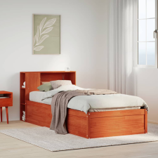 vidaXL viaszbarna tömör fenyőfa ágy matrac nélkül 90 x 200 cm ágy és ágykellék