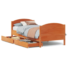 vidaXL viaszbarna tömör fenyőfa ágy matrac nélkül 90 x 200 cm (3301808) ágy és ágykellék
