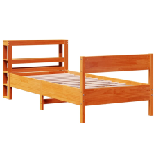 vidaXL viaszbarna tömör fenyőfa ágy matrac nélkül 90 x 200 cm (3306197) ágy és ágykellék