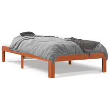 vidaXL viaszbarna tömör fenyőfa ágykeret 100 x 200 cm ágy és ágykellék