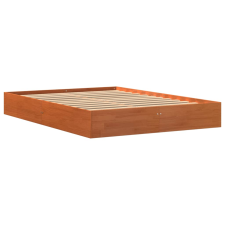 vidaXL viaszbarna tömör fenyőfa ágykeret 120 x 190 cm (844824) ágy és ágykellék