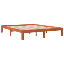 vidaXL viaszbarna tömör fenyőfa ágykeret 180 x 200 cm (844174) ágy és ágykellék
