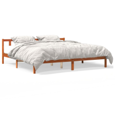 vidaXL viaszbarna tömör fenyőfa ágykeret 200 x 200 cm ágy és ágykellék