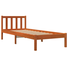 vidaXL viaszbarna tömör fenyőfa ágykeret 90 x 190 cm (844802) ágy és ágykellék