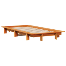 vidaXL viaszbarna tömör fenyőfa ágykeret 90 x 190 cm (850682) ágy és ágykellék
