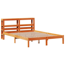 vidaXL viaszbarna tömör fenyőfa ágykeret fejtámlával 150x200 cm (3305741) ágy és ágykellék