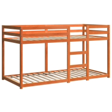 vidaXL viaszbarna tömör fenyőfa emeletes ágy 80 x 200 cm ágy és ágykellék