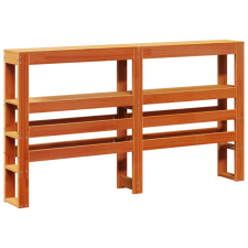 vidaXL viaszbarna tömör fenyőfa fejtámla polcokkal 160 cm (850880) ágy és ágykellék