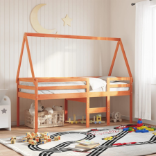 vidaXL viaszbarna tömör fenyőfa gyerekágytető 199 x 80,5 x 88 cm ágy és ágykellék