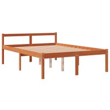 vidaXL viaszbarna tömör fenyőfa időseknek való ágy 135 x 190 cm (844153) ágy és ágykellék