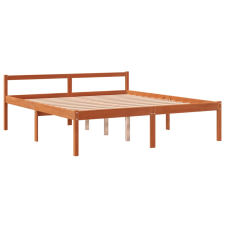 vidaXL viaszbarna tömör fenyőfa időseknek való ágy 160 x 200 cm (844160) ágy és ágykellék