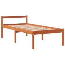 vidaXL viaszbarna tömör fenyőfa időseknek való ágy 75x190 cm (844150) ágy és ágykellék