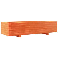 vidaXL viaszbarna tömör fenyőfa kerti virágláda 110x40x26,5 cm kerti tárolás