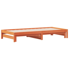 vidaXL viaszbarna tömör fenyőfa kihúzható kanapéágy 80 x 200 cm (844403) ágy és ágykellék